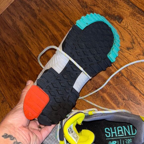 New Balance Shando Gray and Neon Sneakers - Picture 9 of 13